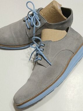 Cole Haan Original Grand Men's Suede Gray Oxford Dress Shoes Size 7.5 Laceup